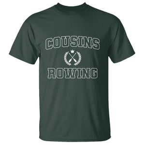 Cousins Rowing T Shirt Summer Romance Beach Vibes TS10 Dark Forest Green Print Your Wear