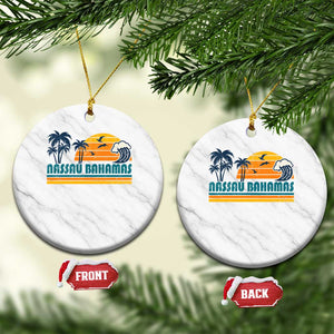 Vintage Nassau Ceramic Ornament Bahamas Vacation Beach Summer Retro Sunset TS10 1pc White Marble Print Your Wear