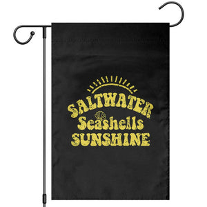 Saltwater Seashells Sunshine Garden Flag Beach Summer Vacation Vintage 70's Retro TS10 Black Print Your Wear