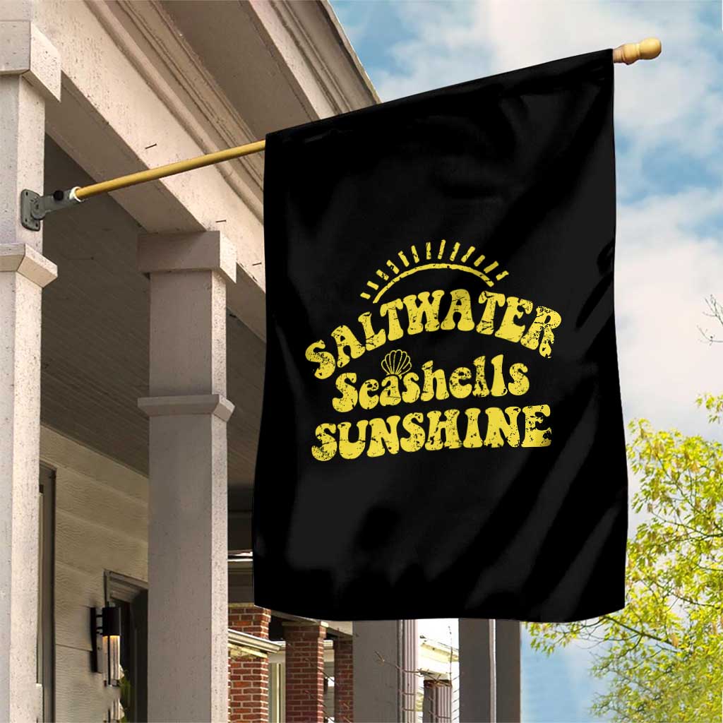 Saltwater Seashells Sunshine Garden Flag Beach Summer Vacation Vintage 70's Retro TS10 Print Your Wear
