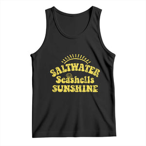 Saltwater Seashells Sunshine Tank Top Beach Summer Vacation Vintage 70's Retro TS10 Black Print Your Wear