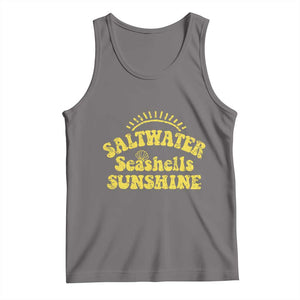 Saltwater Seashells Sunshine Tank Top Beach Summer Vacation Vintage 70's Retro TS10 Deep Heather Print Your Wear