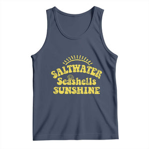 Saltwater Seashells Sunshine Tank Top Beach Summer Vacation Vintage 70's Retro TS10 Navy Print Your Wear