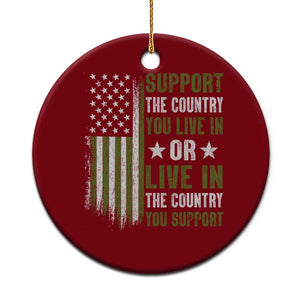 Social Justice Ceramic Ornament Support The Country You Live In American Flag TS10 1pc Red Print Your Wear