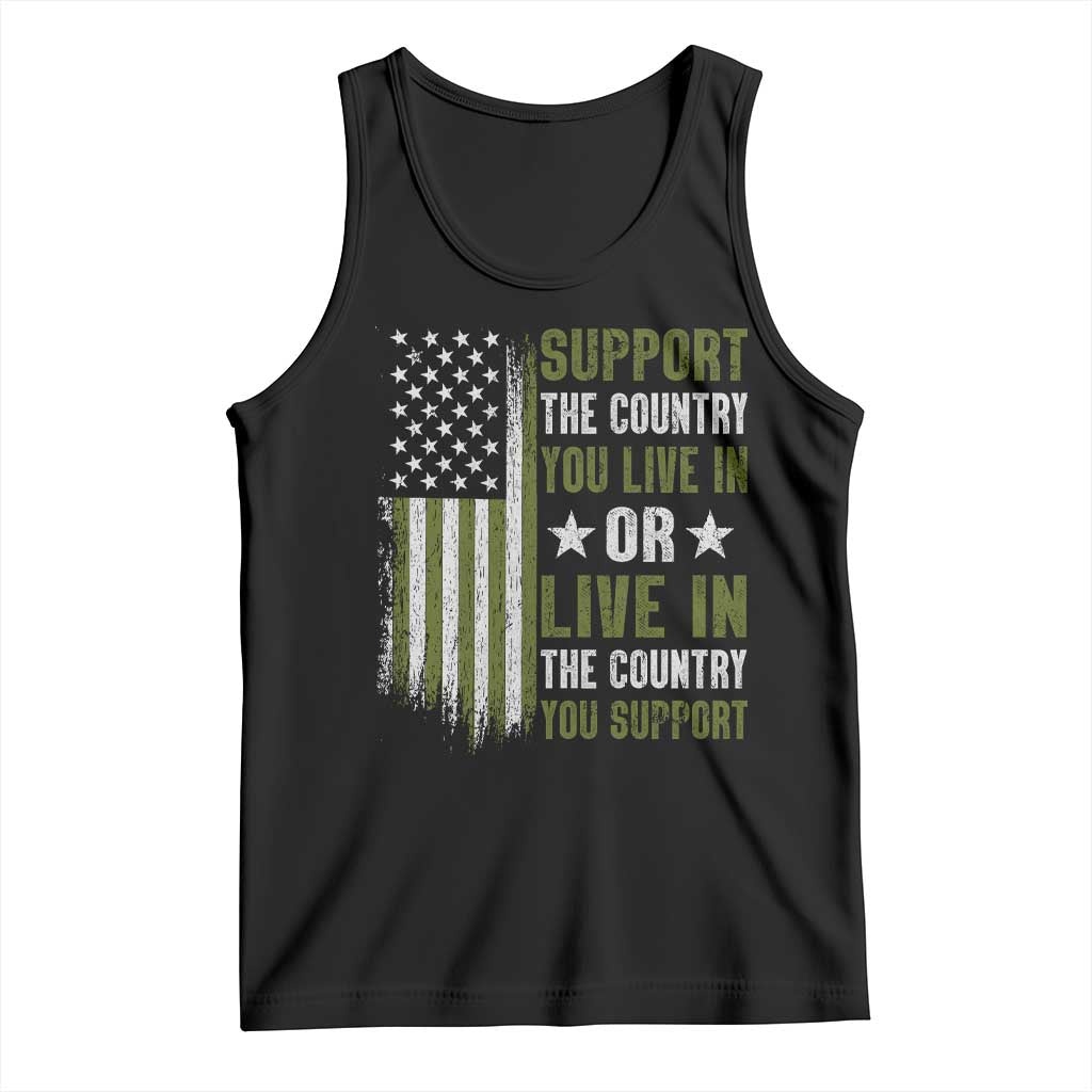 Social Justice Tank Top Support The Country You Live In American Flag TS10 Black Print Your Wear