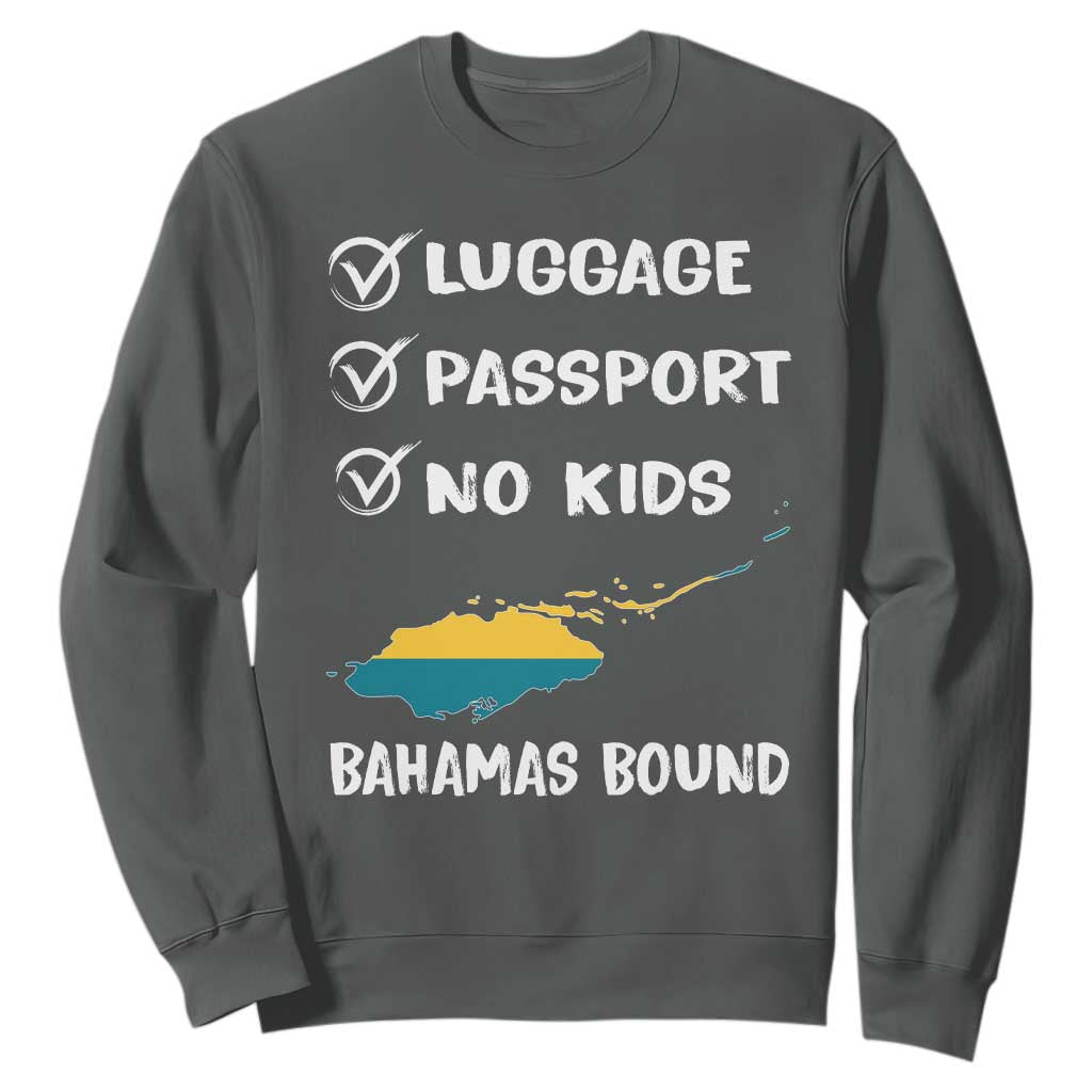 Bahamas Vacation Sweatshirt Funny Tropical Island Summer Travel TS10 Dark Heather Print Your Wear