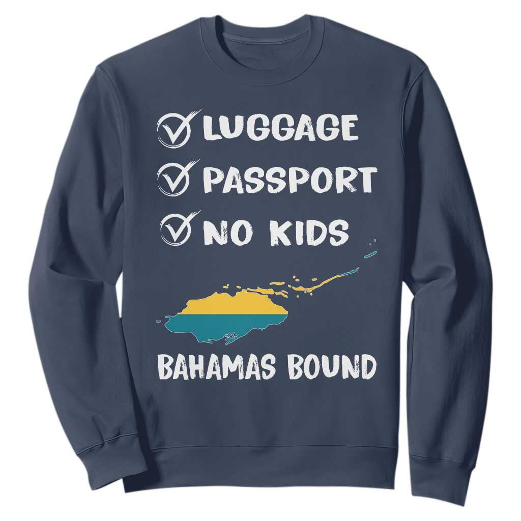 Bahamas Vacation Sweatshirt Funny Tropical Island Summer Travel TS10 Navy Print Your Wear