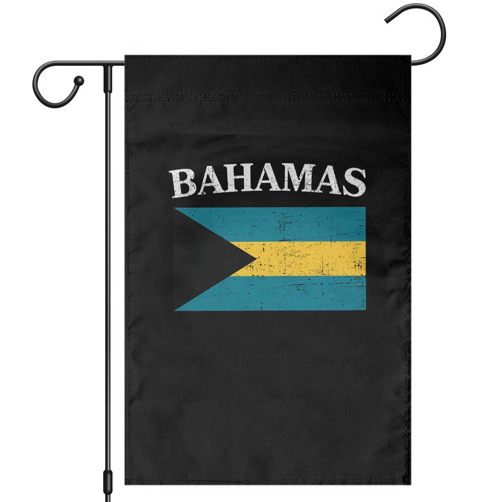 Bahamas Flag Garden Flag Retro Vintage Bahamian Gifts TS10 Black Print Your Wear