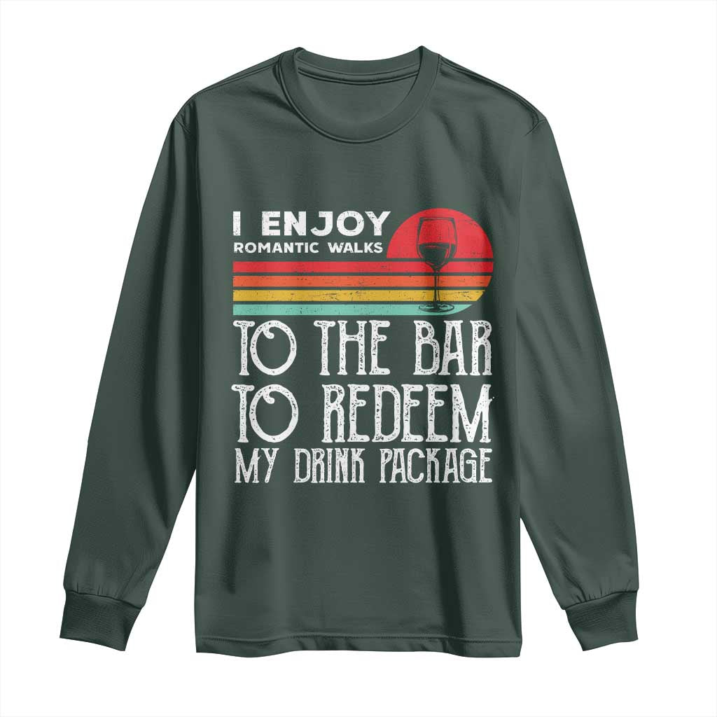 Funny Drinking Cruise Long Sleeve Shirt Funny Drink Package Summer Gift TS10 Dark Forest Green Print Your Wear