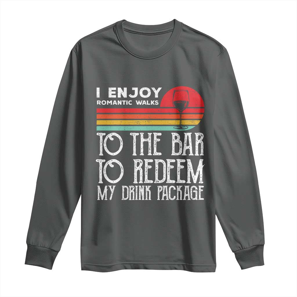 Funny Drinking Cruise Long Sleeve Shirt Funny Drink Package Summer Gift TS10 Dark Heather Print Your Wear