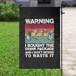 Funny Cruise Garden Flag Warning I Bought The Drink Package Retro Vintage TS10 Print Your Wear