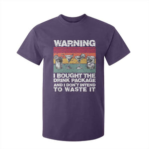 Funny Cruise T Shirt For Kid Warning I Bought The Drink Package Retro Vintage TS10 Purple Print Your Wear