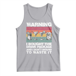 Funny Cruise Tank Top Warning I Bought The Drink Package Retro Vintage TS10 Athletic Heather Print Your Wear