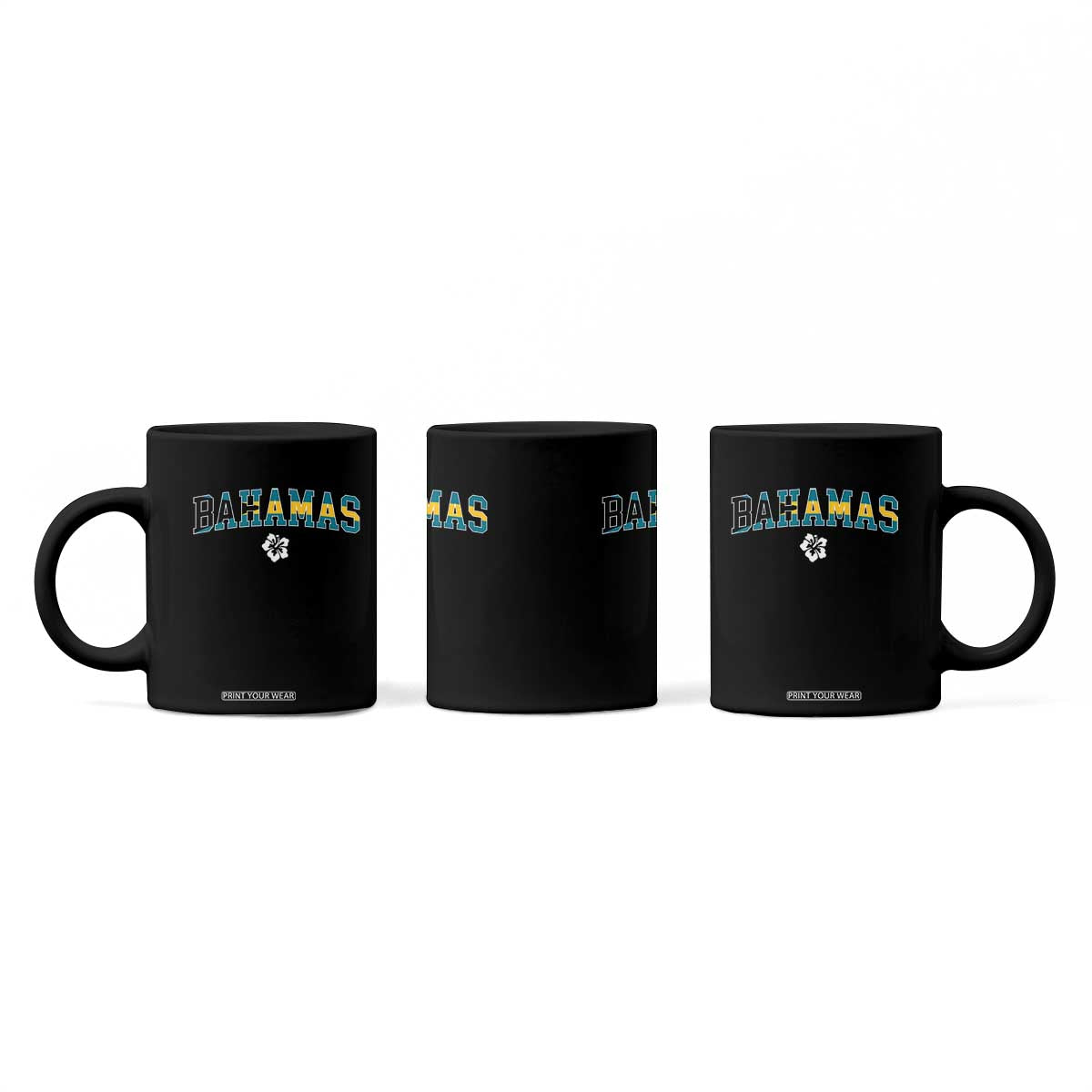 Bahamas Flag Coffee Mug Caribbean Hibiscus Flower Beach Summer Vacation TS10 Print Your Wear