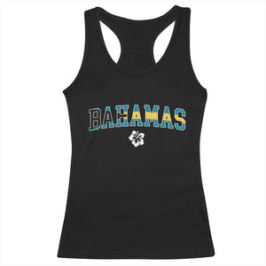Bahamas Flag Racerback Tank Top Caribbean Hibiscus Flower Beach Summer Vacation TS10 Black Print Your Wear