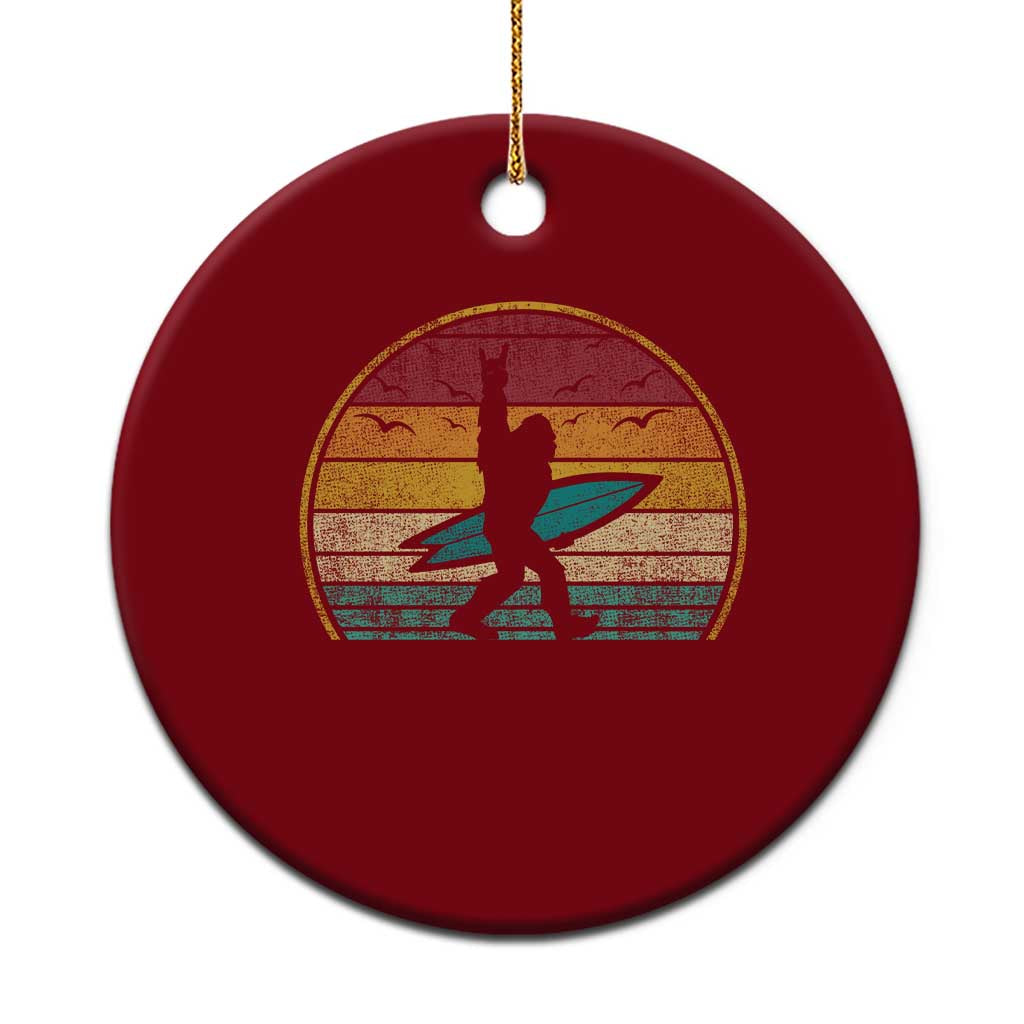 Vintage Bigfoot Surfing Ceramic Ornament Sasquatch Beach Vacation Retro Surf Sun Shaka TS10 1pc Red Print Your Wear