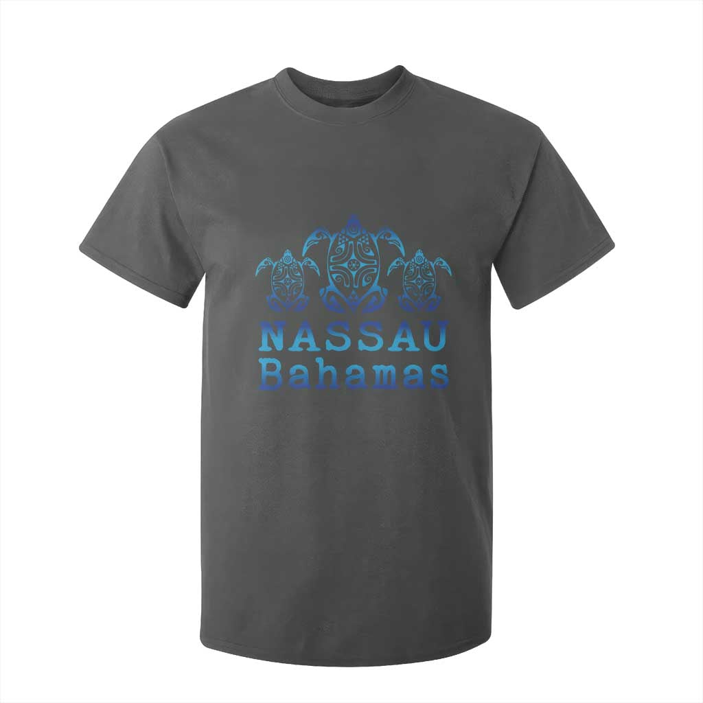 Nassau Souvenir T Shirt For Kid Sea Turtle Bahamas Beach Vacation TS10 Dark Heather Print Your Wear