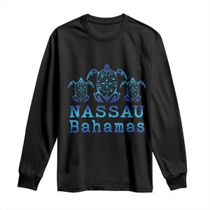 Nassau Souvenir Long Sleeve Shirt Sea Turtle Bahamas Beach Vacation TS10 Black Print Your Wear