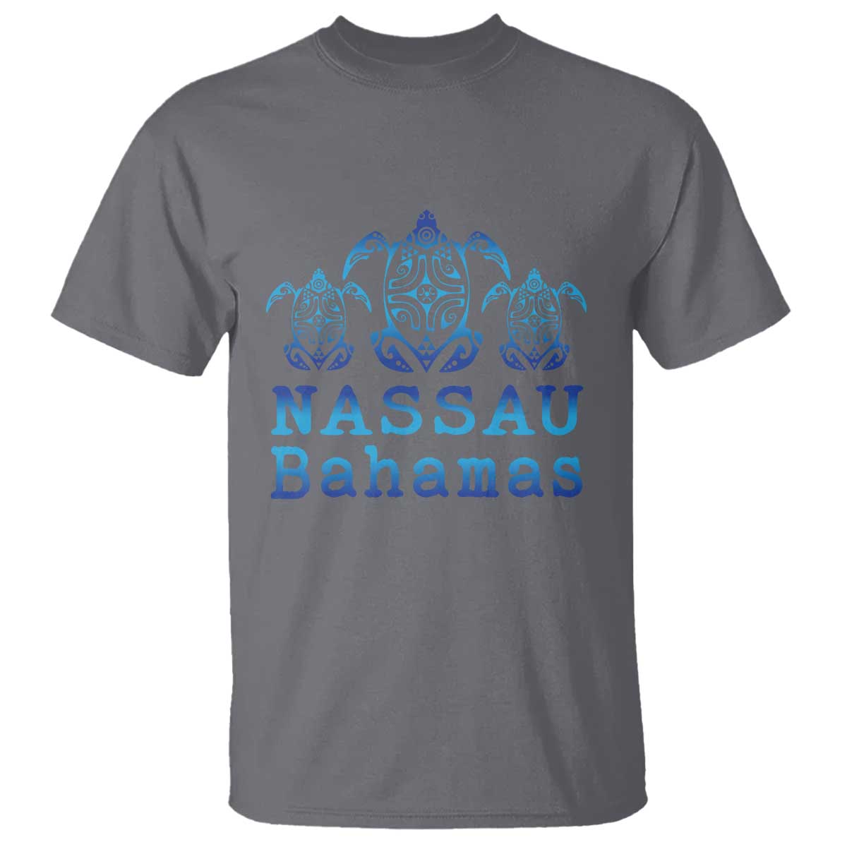 Nassau Souvenir T Shirt Sea Turtle Bahamas Beach Vacation TS10 Charcoal Print Your Wear