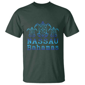 Nassau Souvenir T Shirt Sea Turtle Bahamas Beach Vacation TS10 Dark Forest Green Print Your Wear