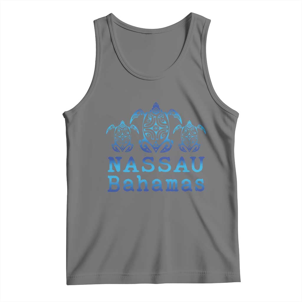 Nassau Souvenir Tank Top Sea Turtle Bahamas Beach Vacation TS10 Black Heather Print Your Wear