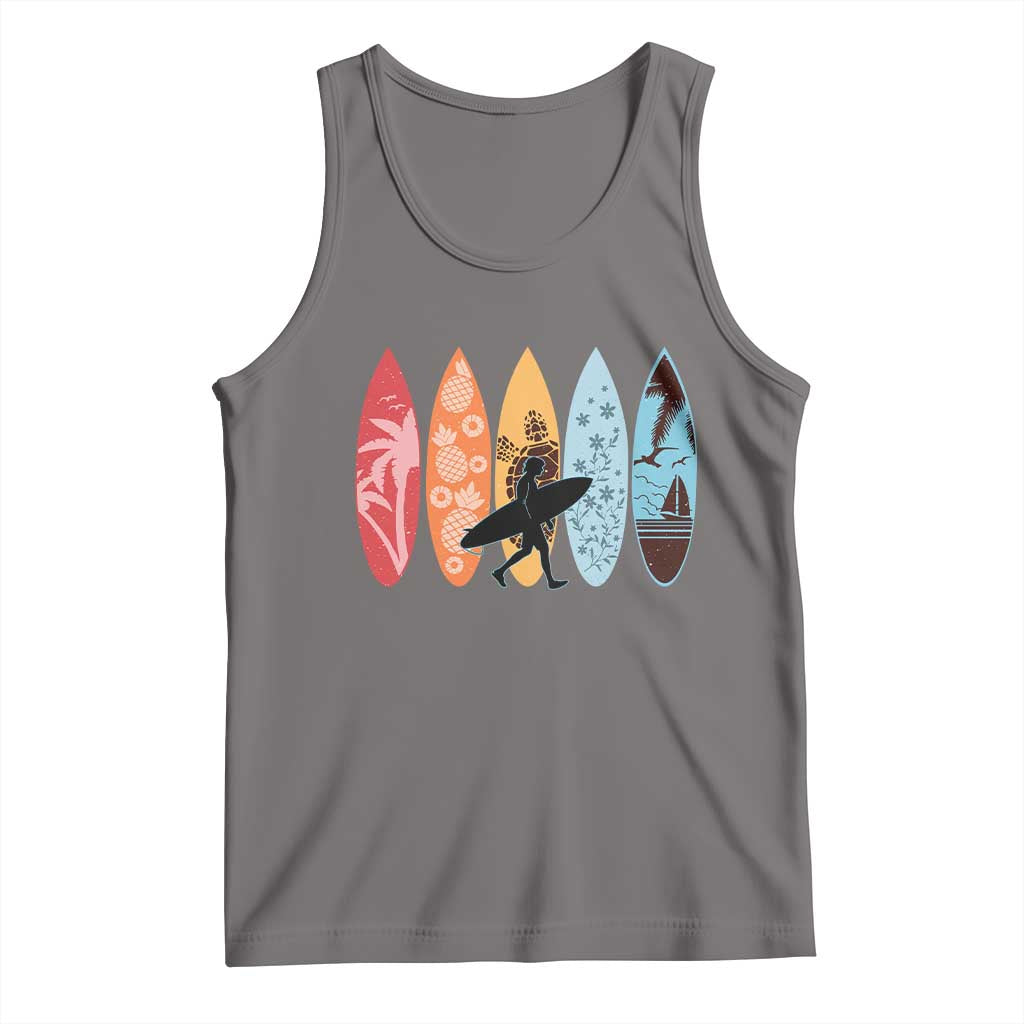Surfboarder Tank Top Hawaii Wave Surfing Surfboard Lover Beach Surfer TS10 Deep Heather Print Your Wear