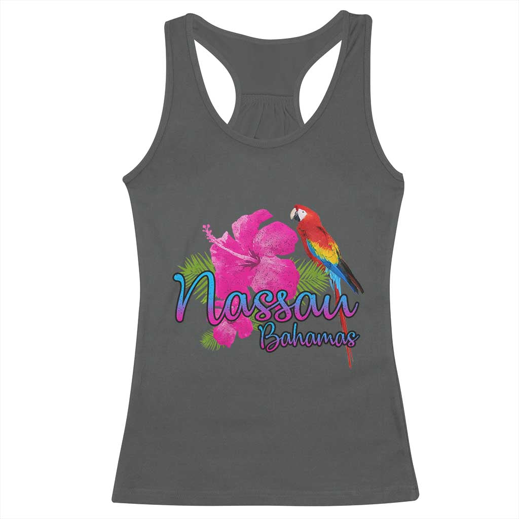 Nassau Souvenir Racerback Tank Top Caribbean Bahamas Beach Vacation TS10 Dark Heather Print Your Wear