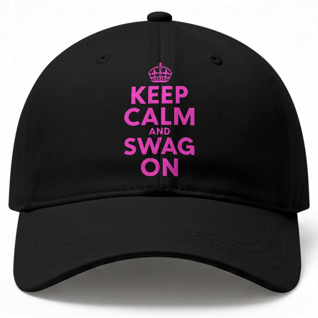 Keep Calm and Swag On Funny Saying Y2k Baseball Cap