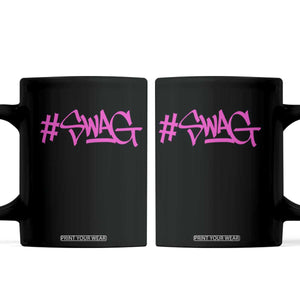 Hashtag Swag Graphic Coffee Mug Y2K Trendy
