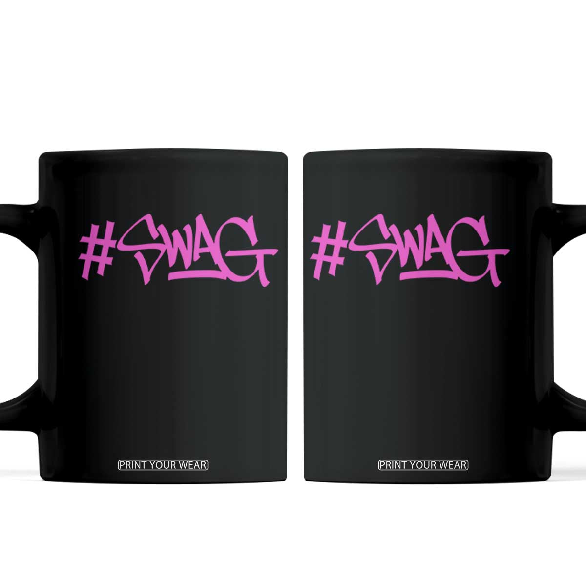 Hashtag Swag Graphic Coffee Mug Y2K Trendy