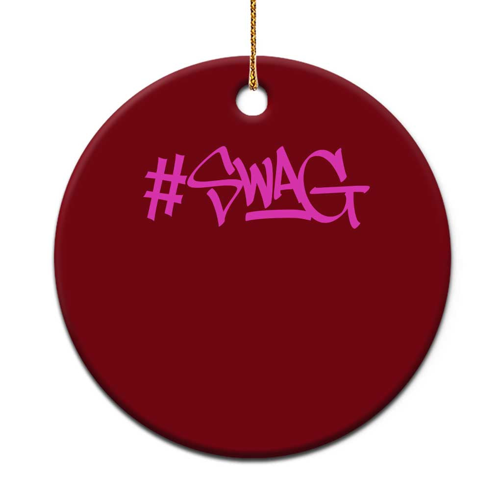 Hashtag Swag Graphic Ceramic Ornament Y2K Trendy