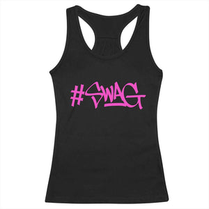 Hashtag Swag Graphic Racerback Tank Top Y2K Trendy