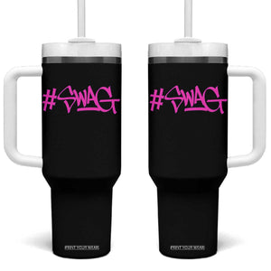 Hashtag Swag Graphic Tumbler With Handle Y2K Trendy