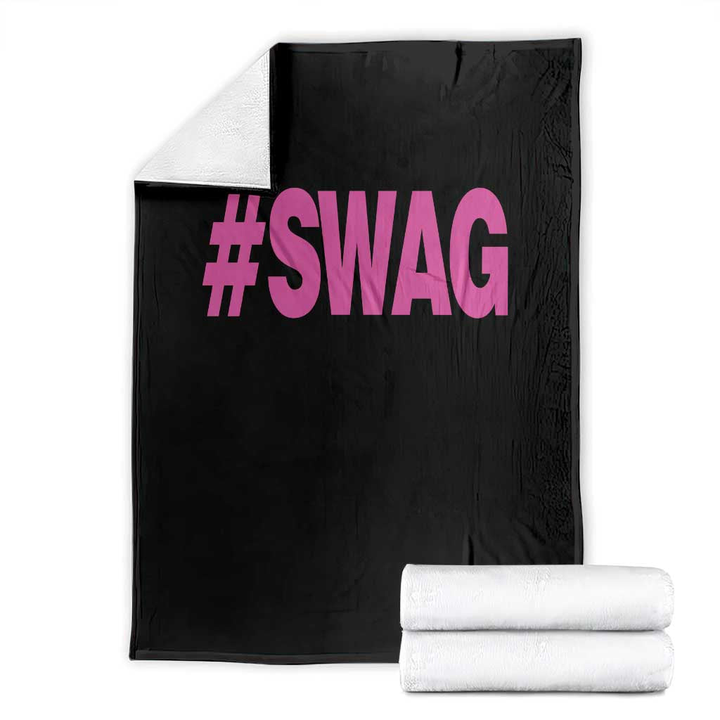 Y2K Trendy Hashtag Swag Throw Blanket