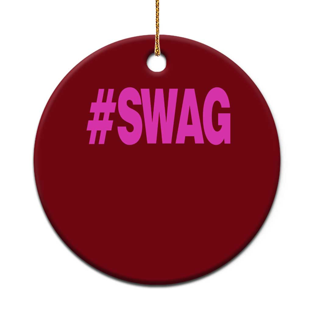 Y2K Trendy Hashtag Swag Ceramic Ornament