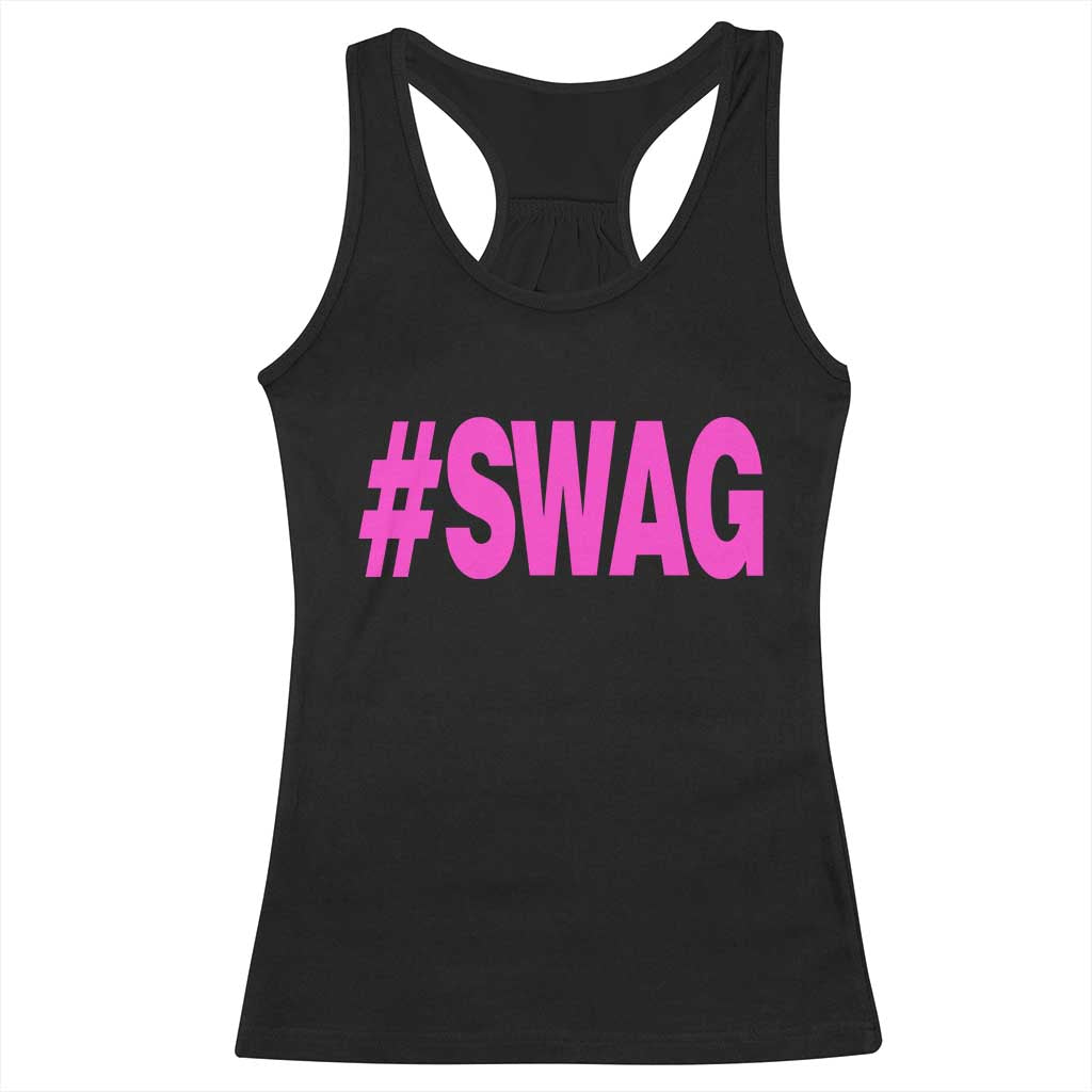 Y2K Trendy Hashtag Swag Racerback Tank Top