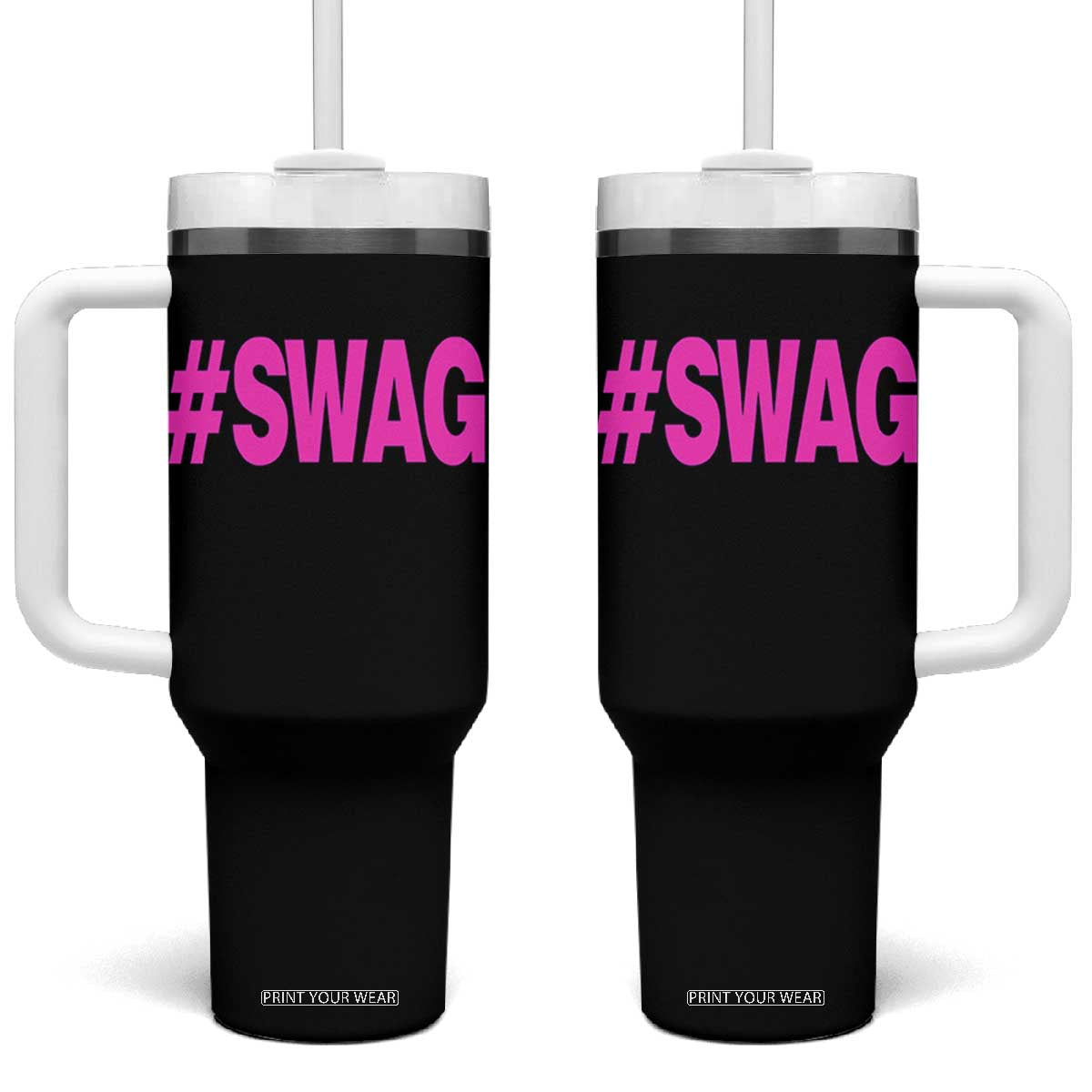 Y2K Trendy Hashtag Swag Tumbler With Handle