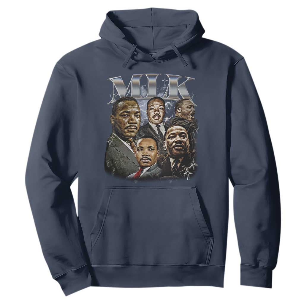 Martin Luther King Hoodie Black History Month Pride MLK Bootleg Rap Tee TS10 Navy Print Your Wear