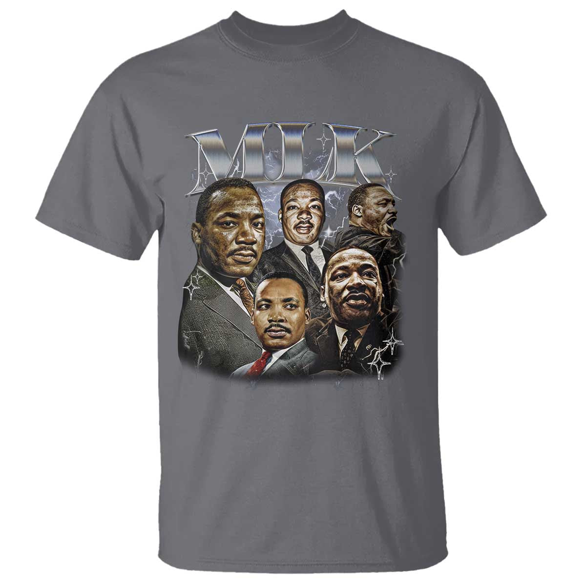 Martin Luther King T Shirt Black History Month Pride MLK Bootleg Rap Tee TS10 Charcoal Print Your Wear