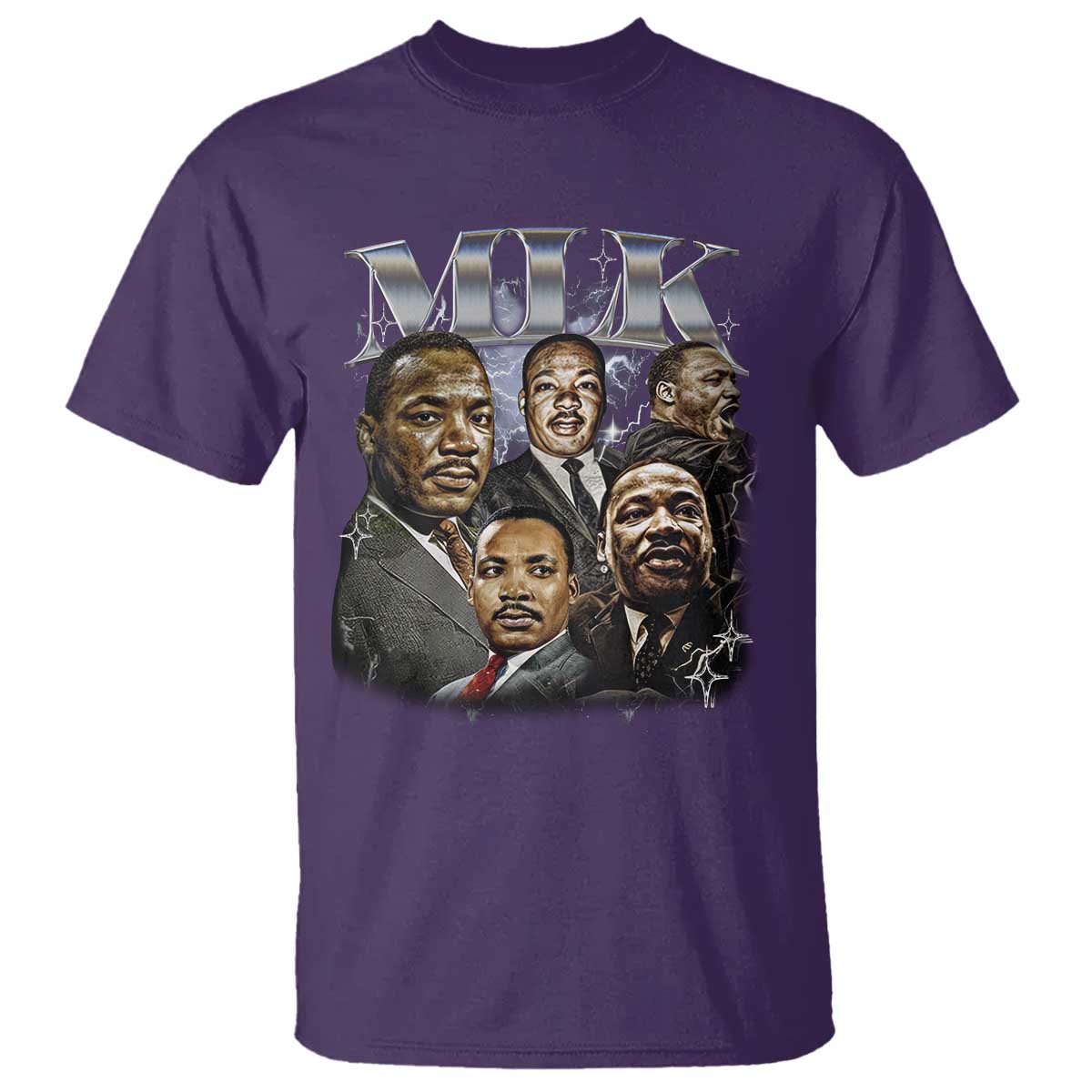 Martin Luther King T Shirt Black History Month Pride MLK Bootleg Rap Tee TS10 Purple Print Your Wear