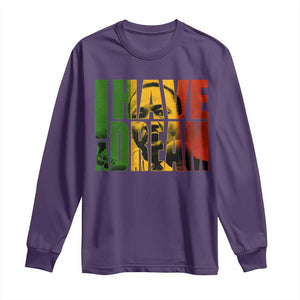 Martin Luther King Long Sleeve Shirt Black History Month MLK I Have A Dream TS10 Purple Print Your Wear