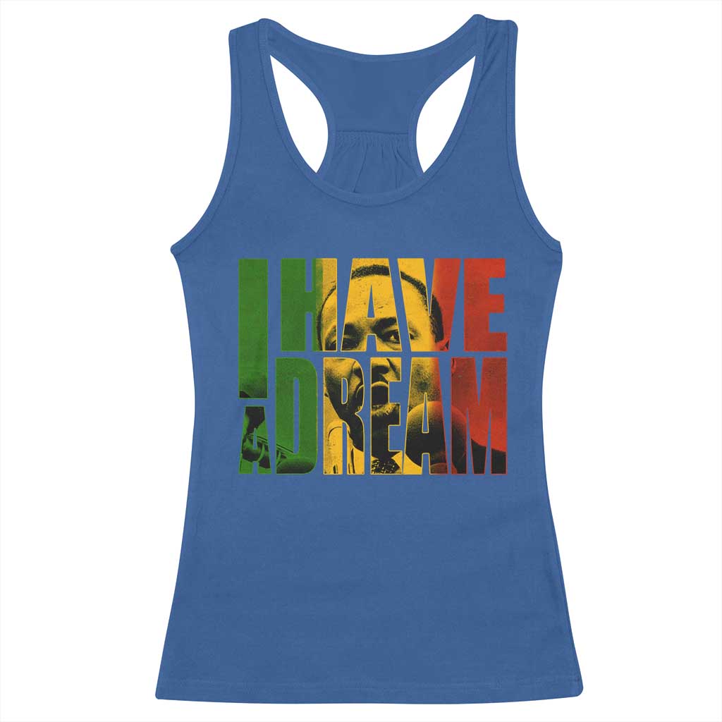 Martin Luther King Racerback Tank Top Black History Month MLK I Have A Dream TS10 Royal Blue Print Your Wear