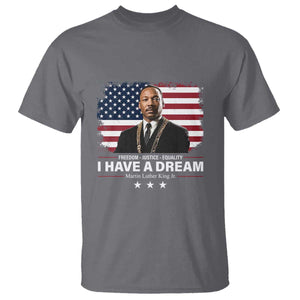 Martin Luther King T Shirt I Have A Dream Freedom Justice Equality MLK Day Black History Month TS10 Charcoal Print Your Wear