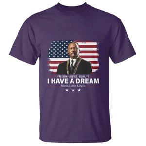 Martin Luther King T Shirt I Have A Dream Freedom Justice Equality MLK Day Black History Month TS10 Purple Print Your Wear