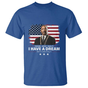 Martin Luther King T Shirt I Have A Dream Freedom Justice Equality MLK Day Black History Month TS10 Royal Blue Print Your Wear