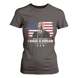 Martin Luther King T Shirt For Women I Have A Dream Freedom Justice Equality MLK Day Black History Month TS10 Dark Chocolate Print Your Wear