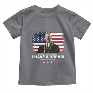 Martin Luther King Toddler T Shirt I Have A Dream Freedom Justice Equality MLK Day Black History Month TS10 Charcoal Print Your Wear