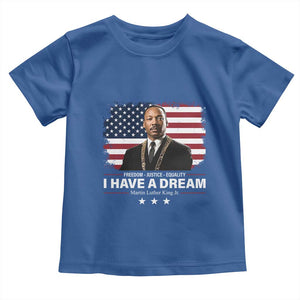 Martin Luther King Toddler T Shirt I Have A Dream Freedom Justice Equality MLK Day Black History Month TS10 Royal Blue Print Your Wear