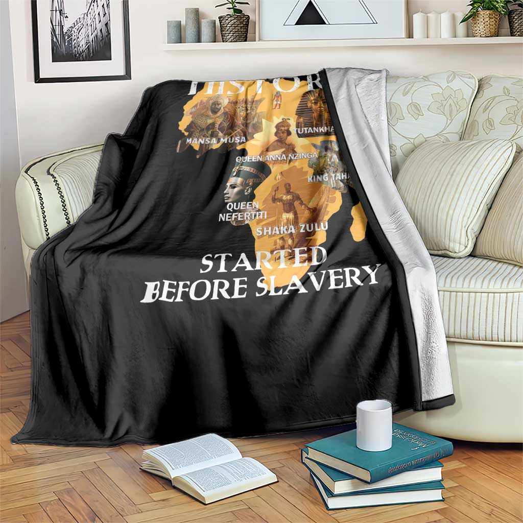 Black History Throw Blanket Didnt Start With Slavery TS10 Print Your Wear