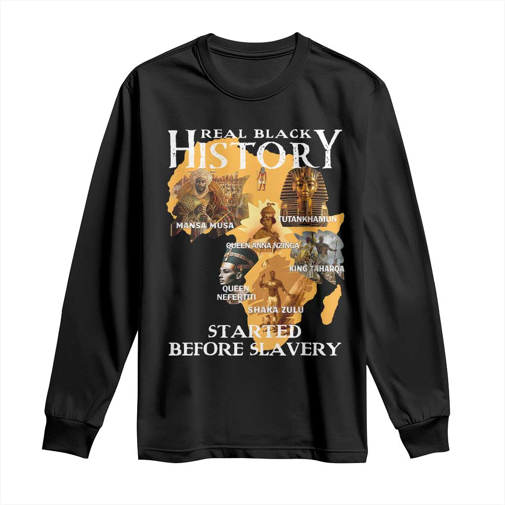 Black History Long Sleeve Shirt Didnt Start With Slavery TS10 Black Print Your Wear